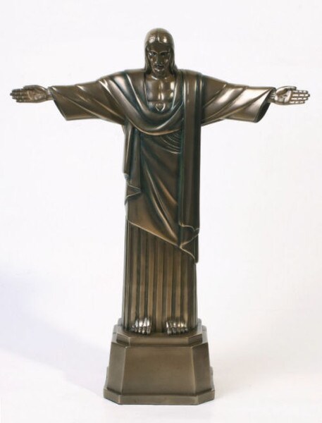 Figurine Christ the Redeemer Religious Statue Corcovado Mountain Art